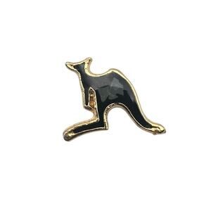Vintage Australian Kangaroo Brooch Pin with Opal Inlay